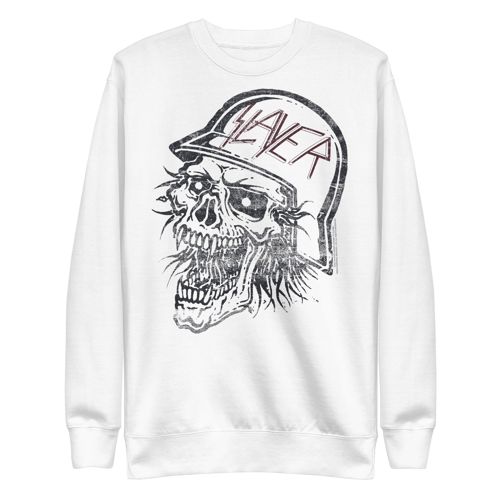 MerchMoment Slayer - Stamped Skull Sweatshirt [Apparel] White