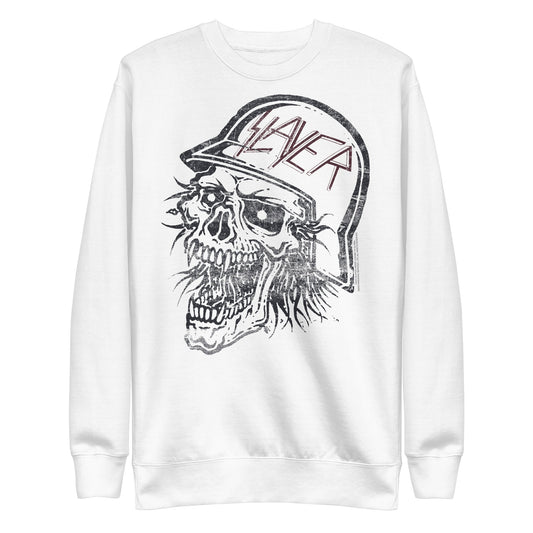 MerchMoment Slayer - Stamped Skull Sweatshirt [Apparel] White