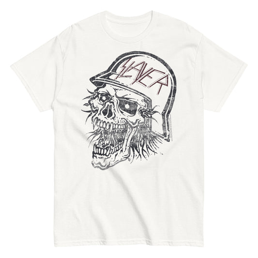 MERCHMOMENT Slayer - Stamped Skull T-Shirt [Apparel] - Rock Band Apparel