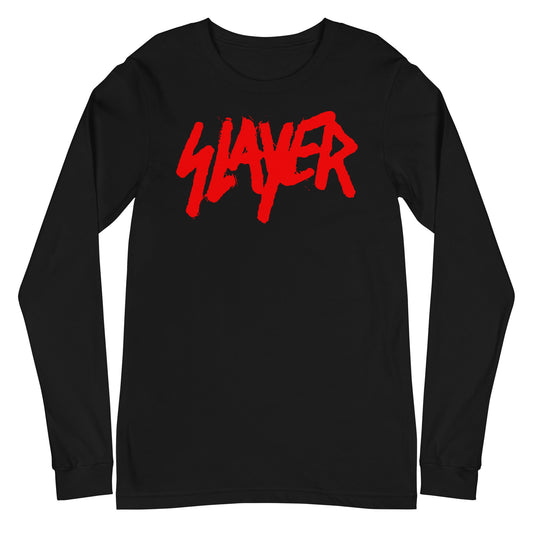 MerchMoment Slayer - Tagged Logo Long Sleeve T-Shirt [Apparel] Black