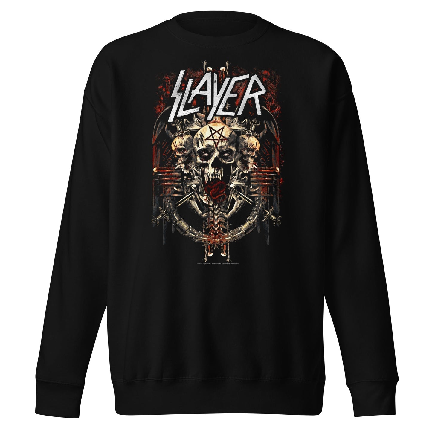 MERCHMOMENT Slayer - Triple Skull Sweatshirt [Apparel] - Rock Band Apparel