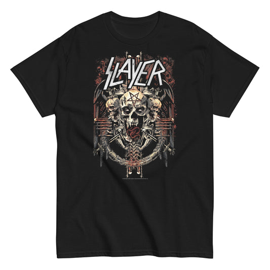 MERCHMOMENT Slayer - Triple Skull T-Shirt [Apparel] - Rock Band Apparel