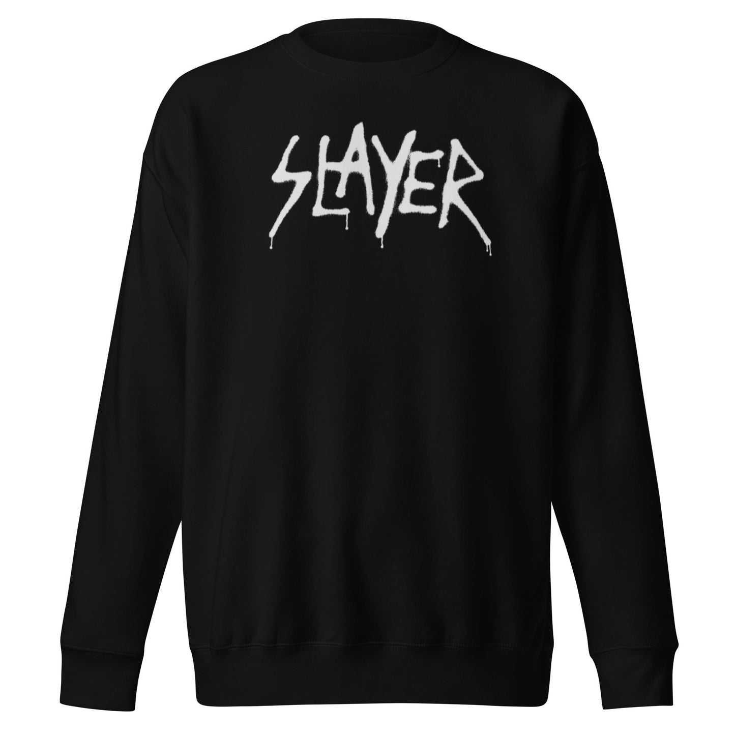 MERCHMOMENT Slayer - White Drip Logo Sweatshirt [Apparel] - Rock Band Apparel
