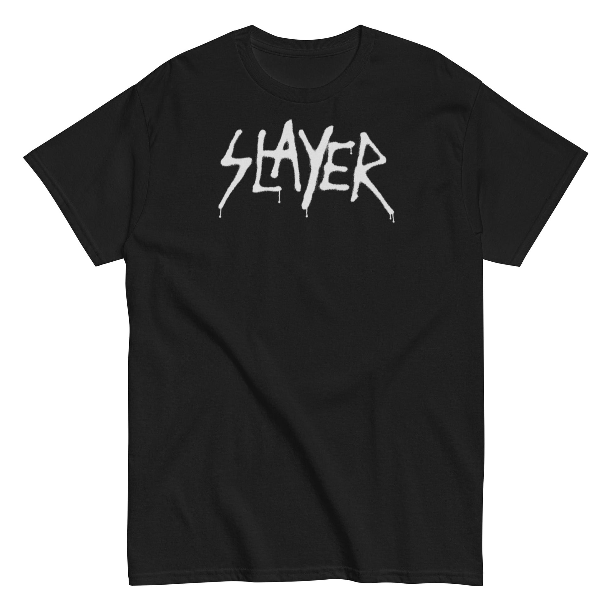 MERCHMOMENT Slayer - White Drip Logo T-Shirt [Apparel] - Rock Band Apparel