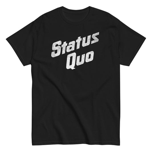 MERCHMOMENT Status Quo - White Logo T-Shirt [Apparel] - Rock Band Apparel