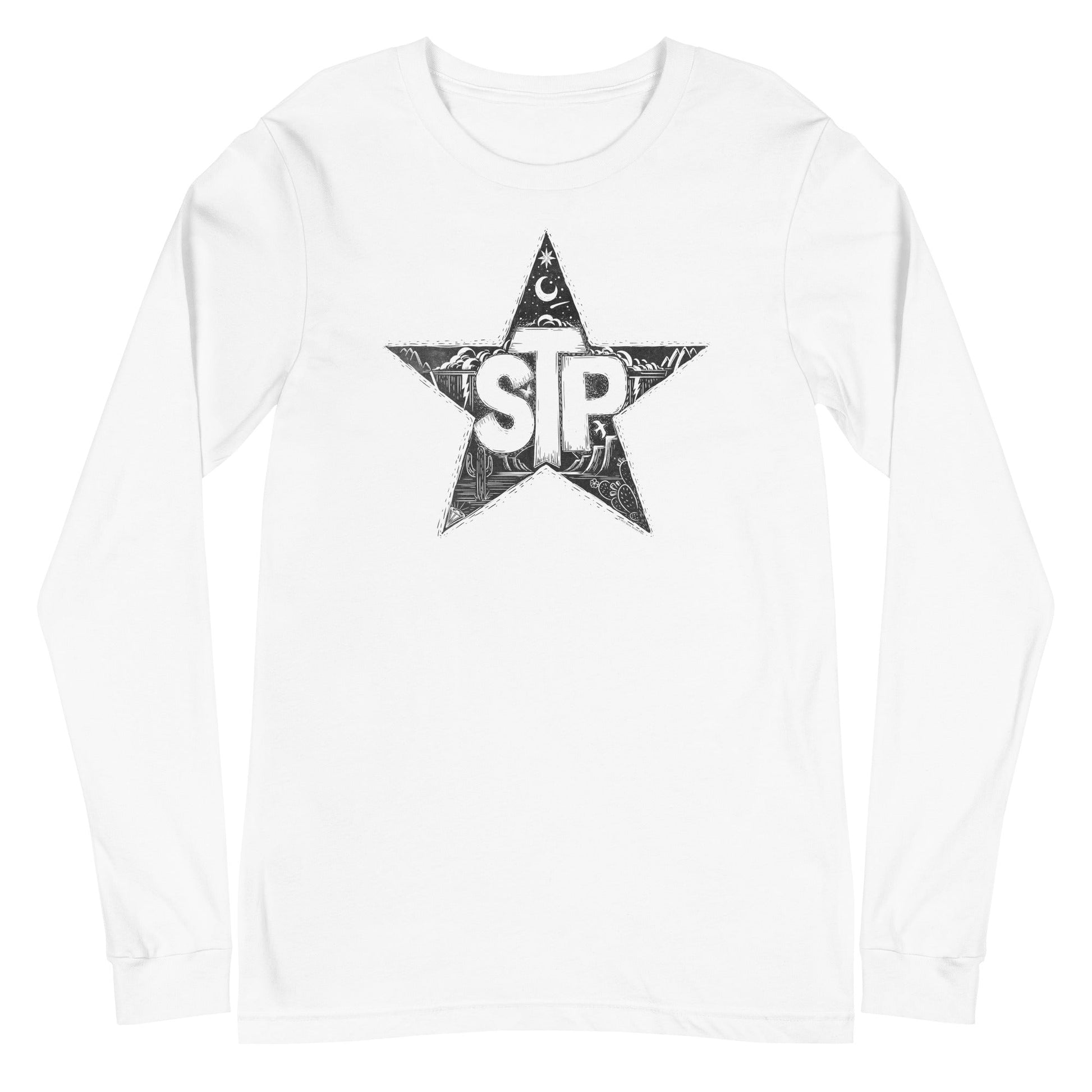 MerchMoment Stone Temple Pilots - Star Long Sleeve T-Shirt [Apparel] White