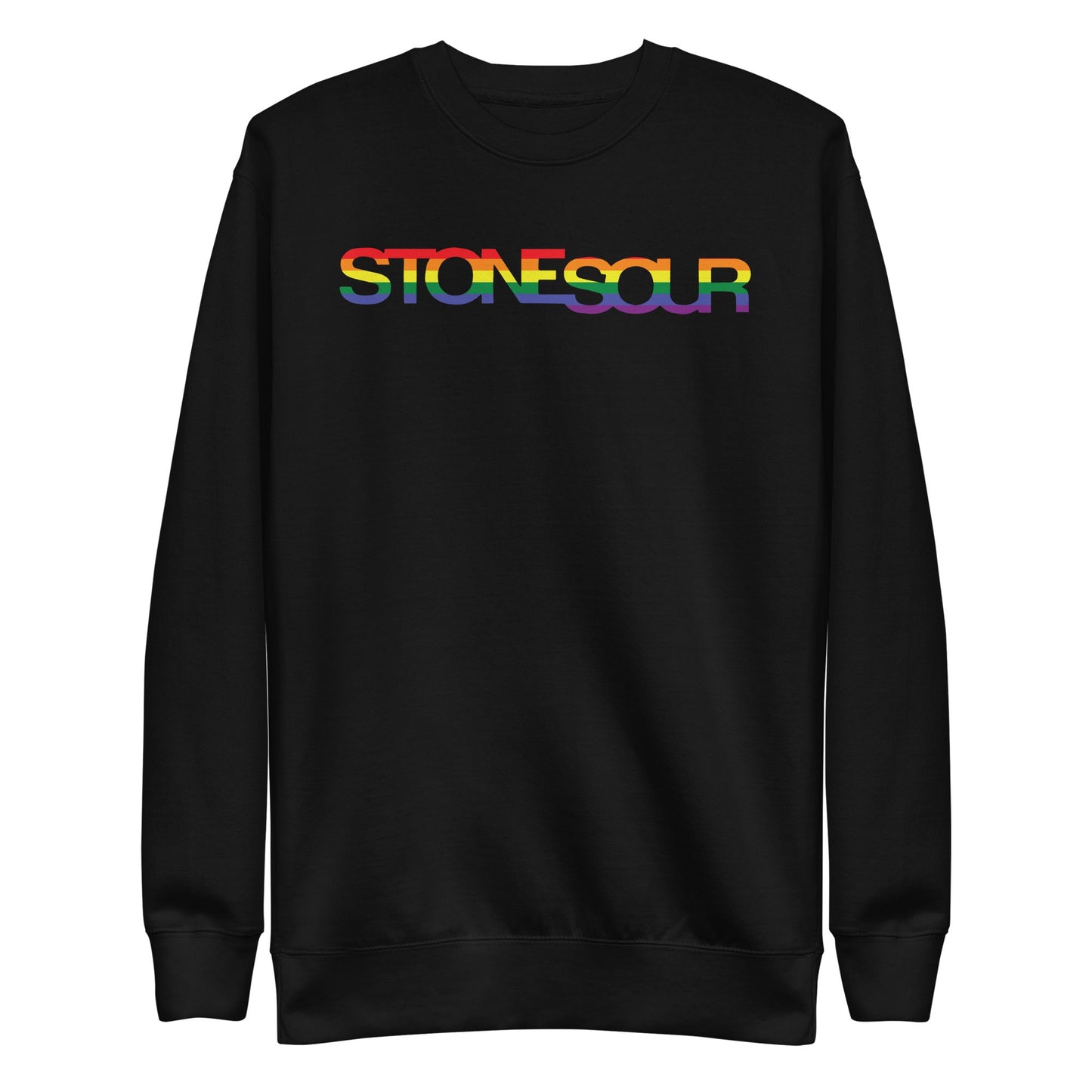 MerchMoment Stone Temple Pilots - StoneSour Rainbow Sweatshirt [Apparel] Black