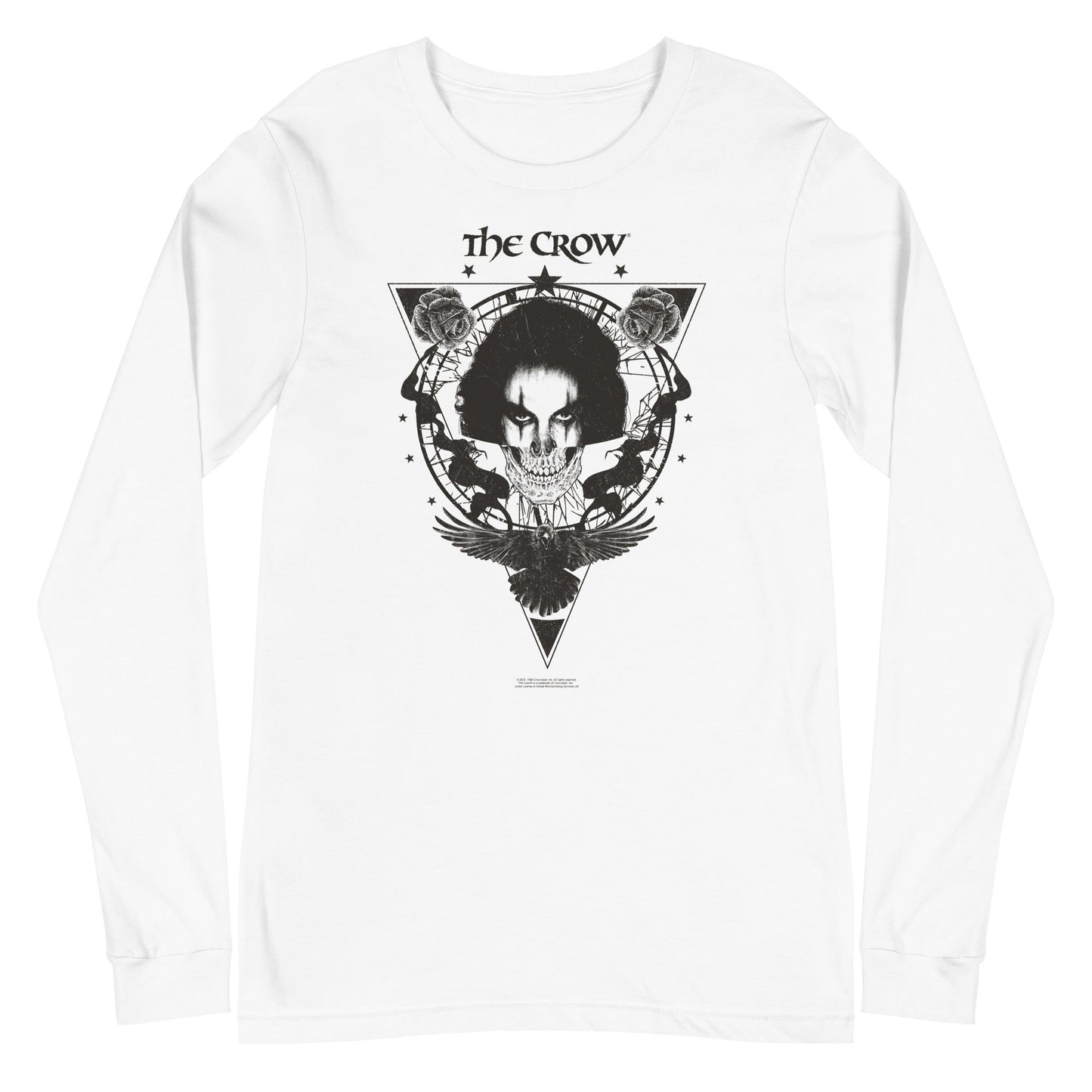 MERCHMOMENT The Crow - Badge Emblem Long Sleeve T-Shirt [Apparel] - Rock Band Apparel