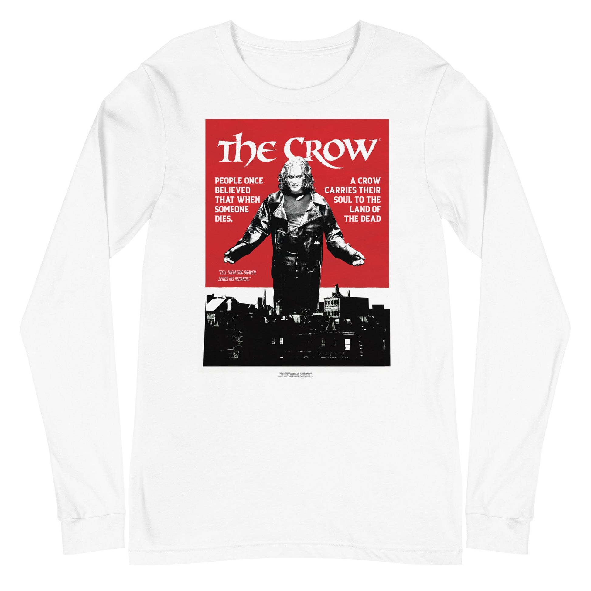 MerchMoment The Crow - Movie Poster Long Sleeve T-Shirt [Apparel] White