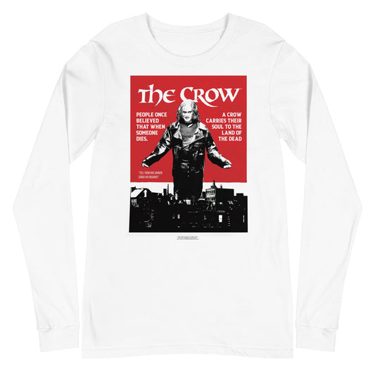 MerchMoment The Crow - Movie Poster Long Sleeve T-Shirt [Apparel] White
