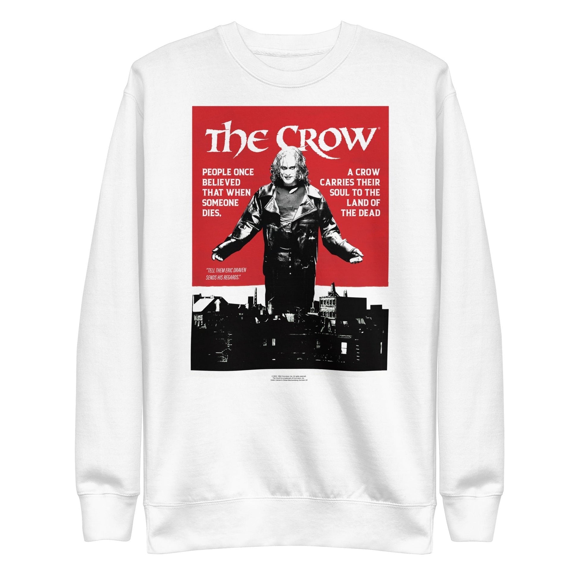 MerchMoment The Crow - Movie Poster Sweatshirt [Apparel] White