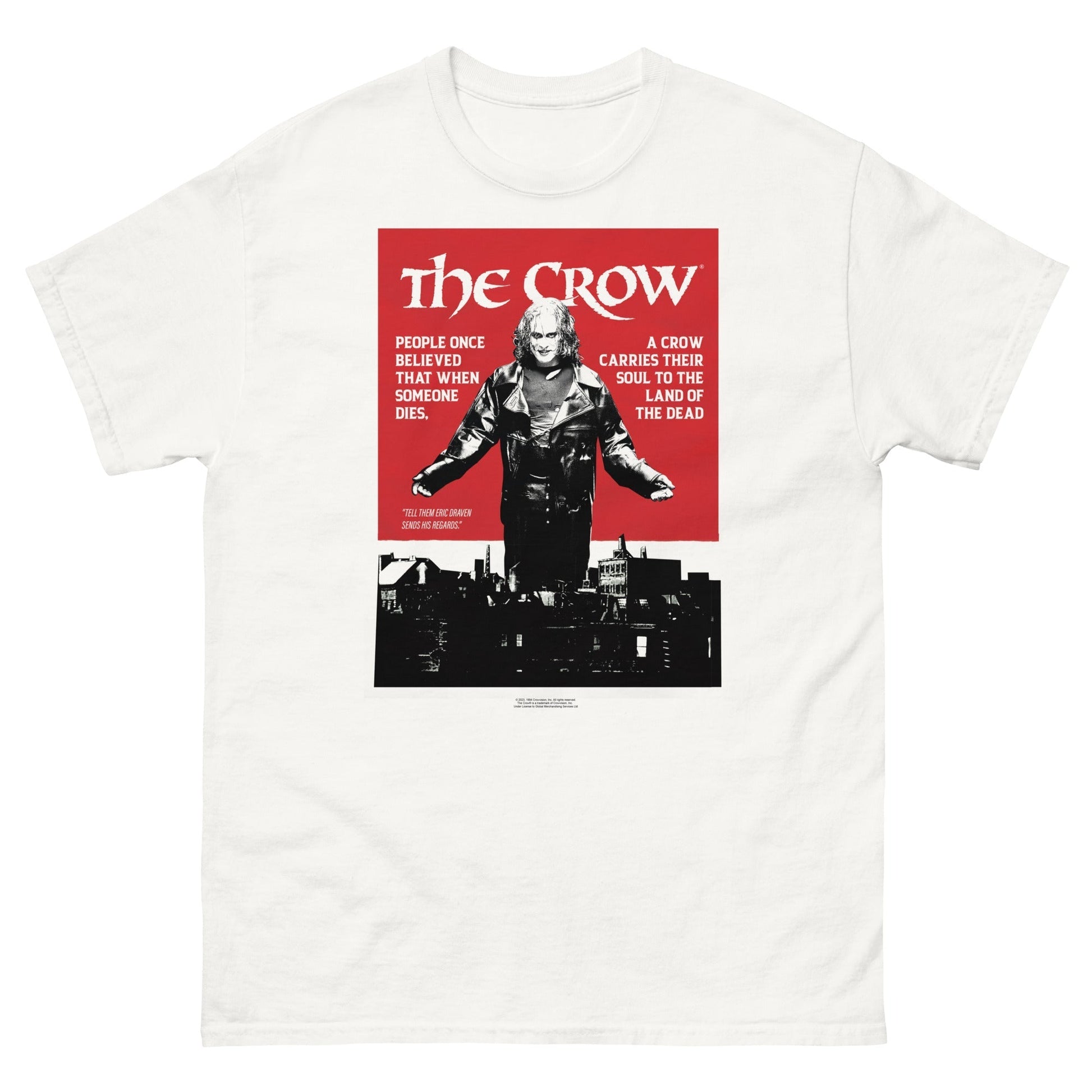 MerchMoment The Crow - Movie Poster T-Shirt [Apparel] White