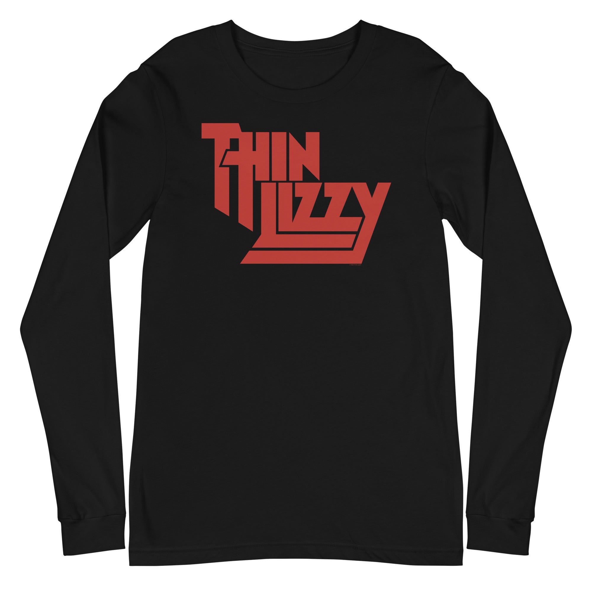 MerchMoment Thin Lizzy - Classic Red Logo Long Sleeve T-Shirt [Apparel] Black
