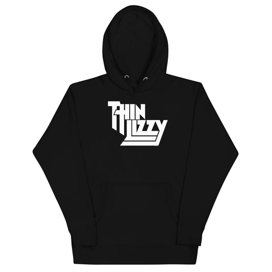 MERCHMOMENT Thin Lizzy - Classic White Logo Hoodie [Apparel] - Rock Band Apparel