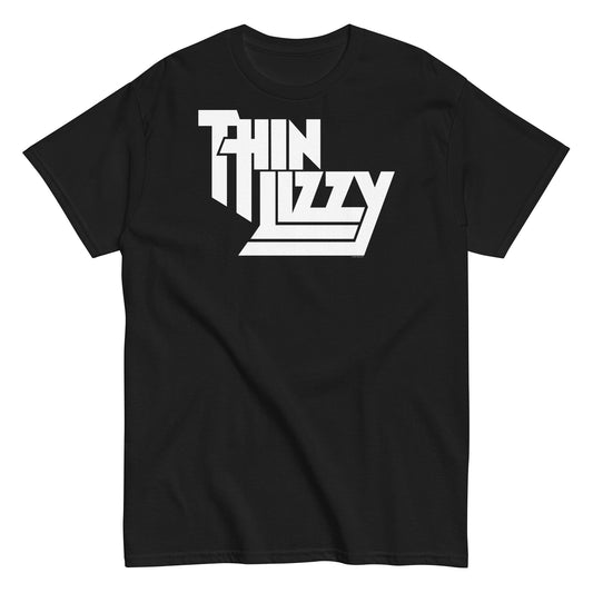 MERCHMOMENT Thin Lizzy - Classic White Logo T-Shirt [Apparel] - Rock Band Apparel