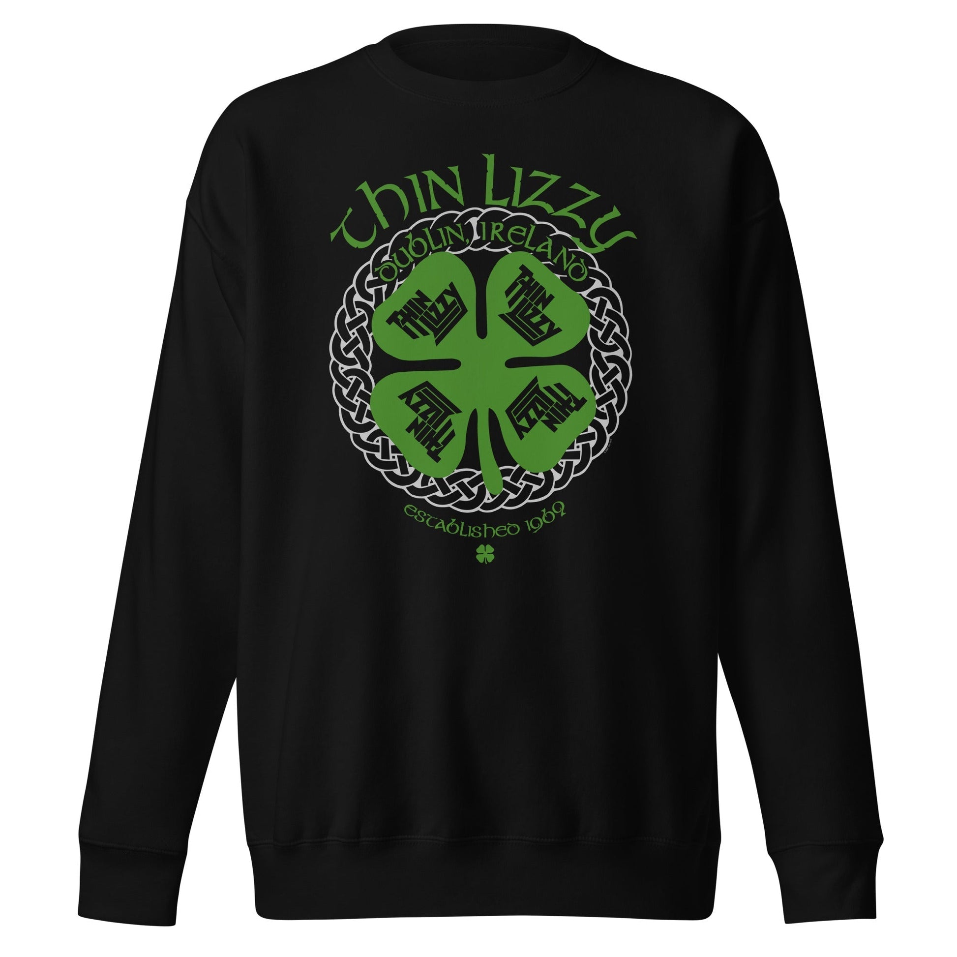 MerchMoment Thin Lizzy - Shamrock Sweatshirt [Apparel] Black