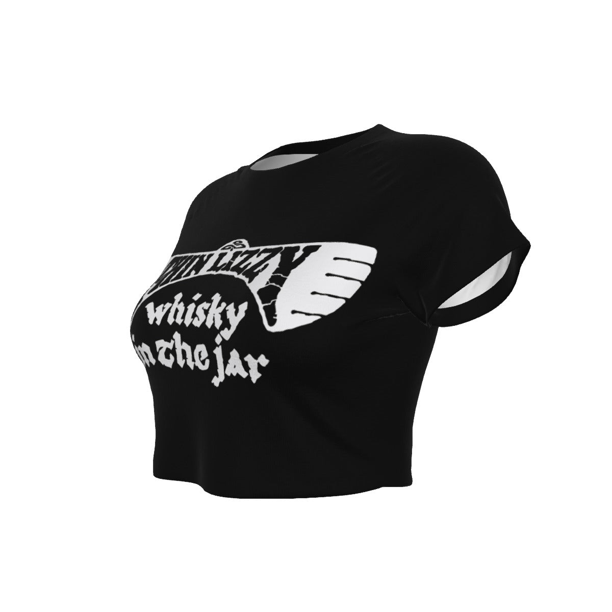 MERCHMOMENT Thin Lizzy Whiskey Women's Crop Top [Apparel] - Rock Band Apparel