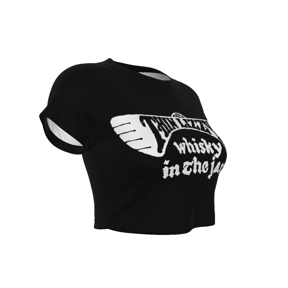 MERCHMOMENT Thin Lizzy Whiskey Women's Crop Top [Apparel] - Rock Band Apparel