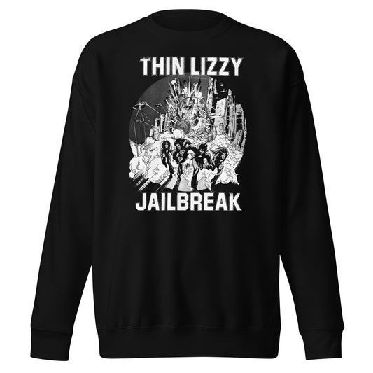 MERCHMOMENT Thin Lizzy - White Jailbreak Sweatshirt [Apparel] - Rock Band Apparel