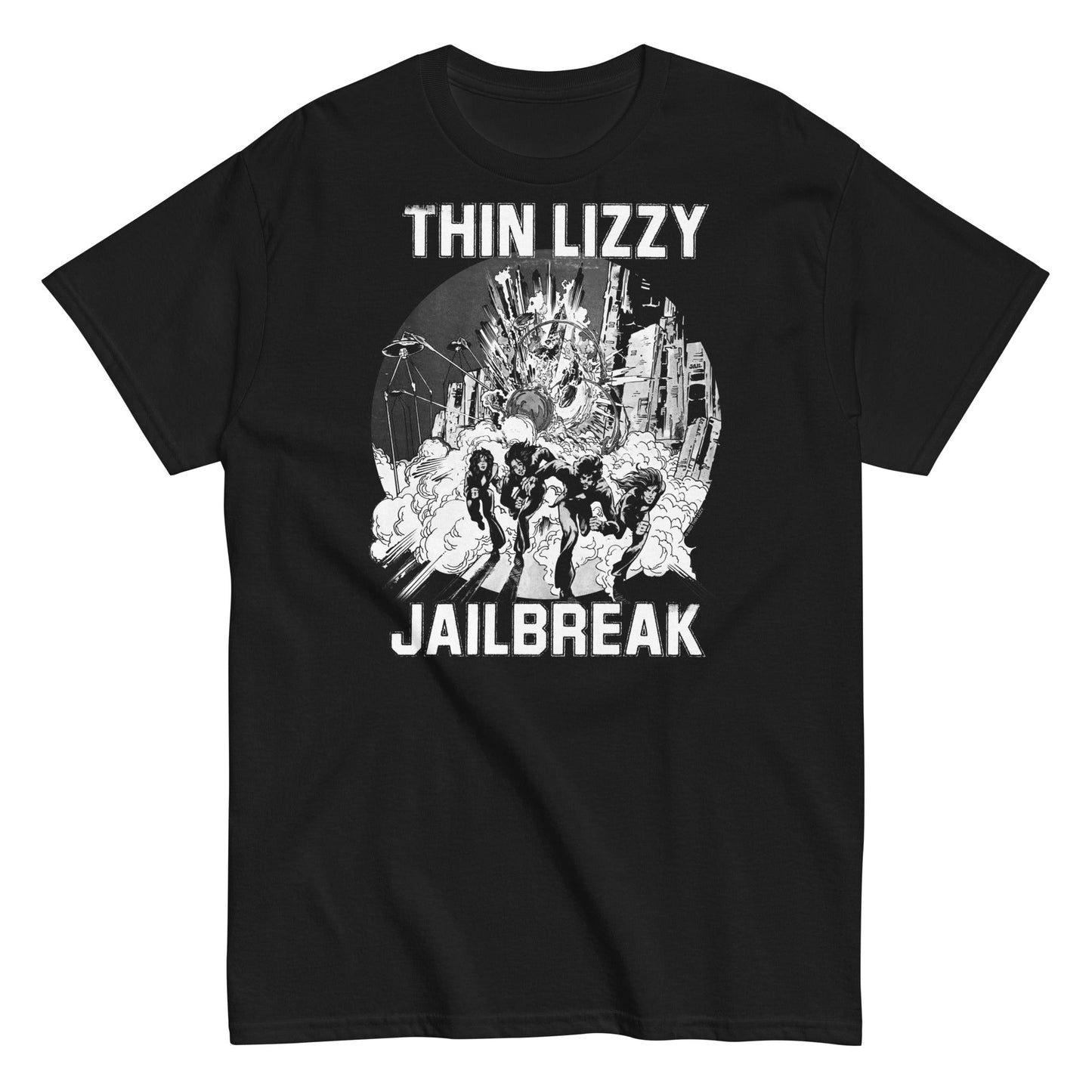 MERCHMOMENT Thin Lizzy - White Jailbreak T-Shirt [Apparel] - Rock Band Apparel
