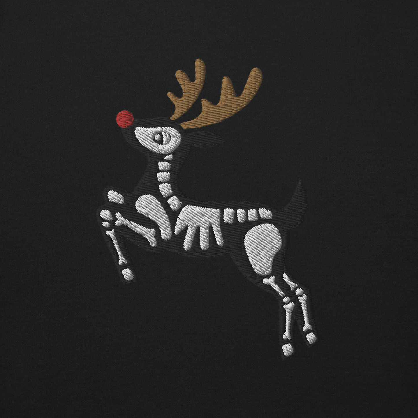 Metal Reindeer Embroidered Sweatshirt