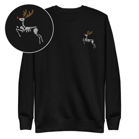 Metal Reindeer Embroidered Sweatshirt