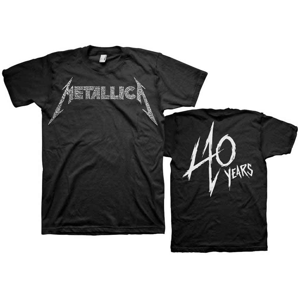 Metallica 40th Anniversary Songs Logo [T-Shirt] - Rock Band Apparel