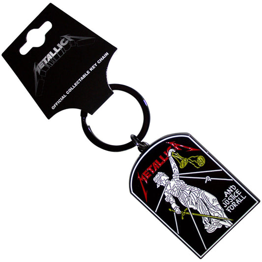 Metallica And Justice For All Tombstone [Keychain] - Rock Band Apparel