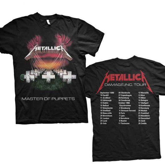 Metallica Master of Puppets European Tour '86. [T-Shirt] Black
