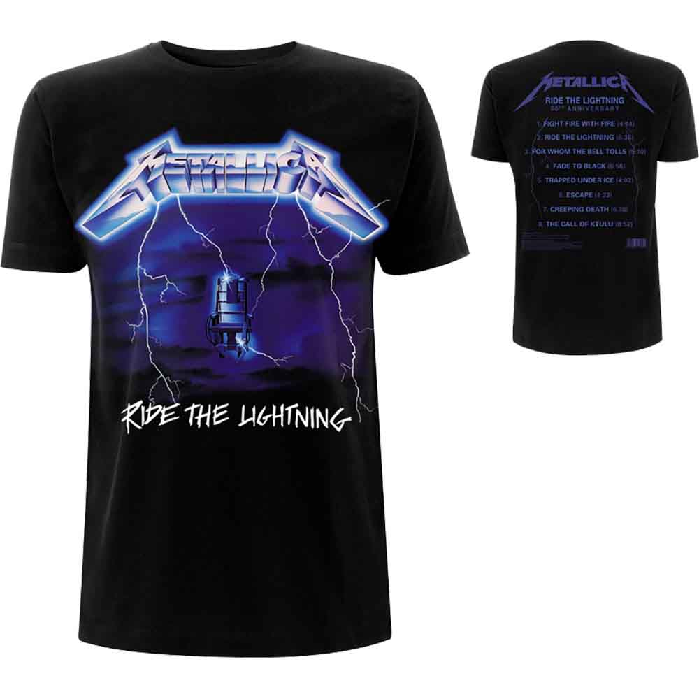 Metallica Ride The Lightning Tracks [T-Shirt] Black