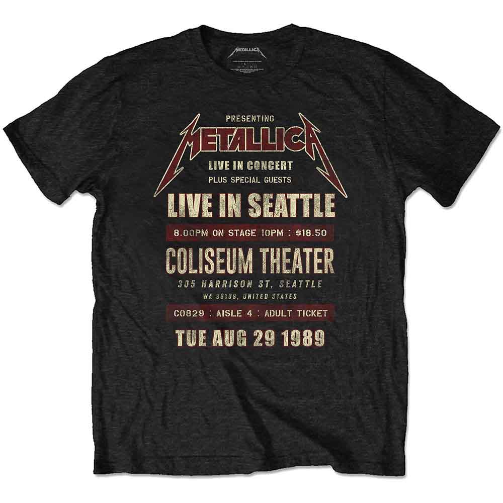 Metallica Seattle '89 [T-Shirt] Black