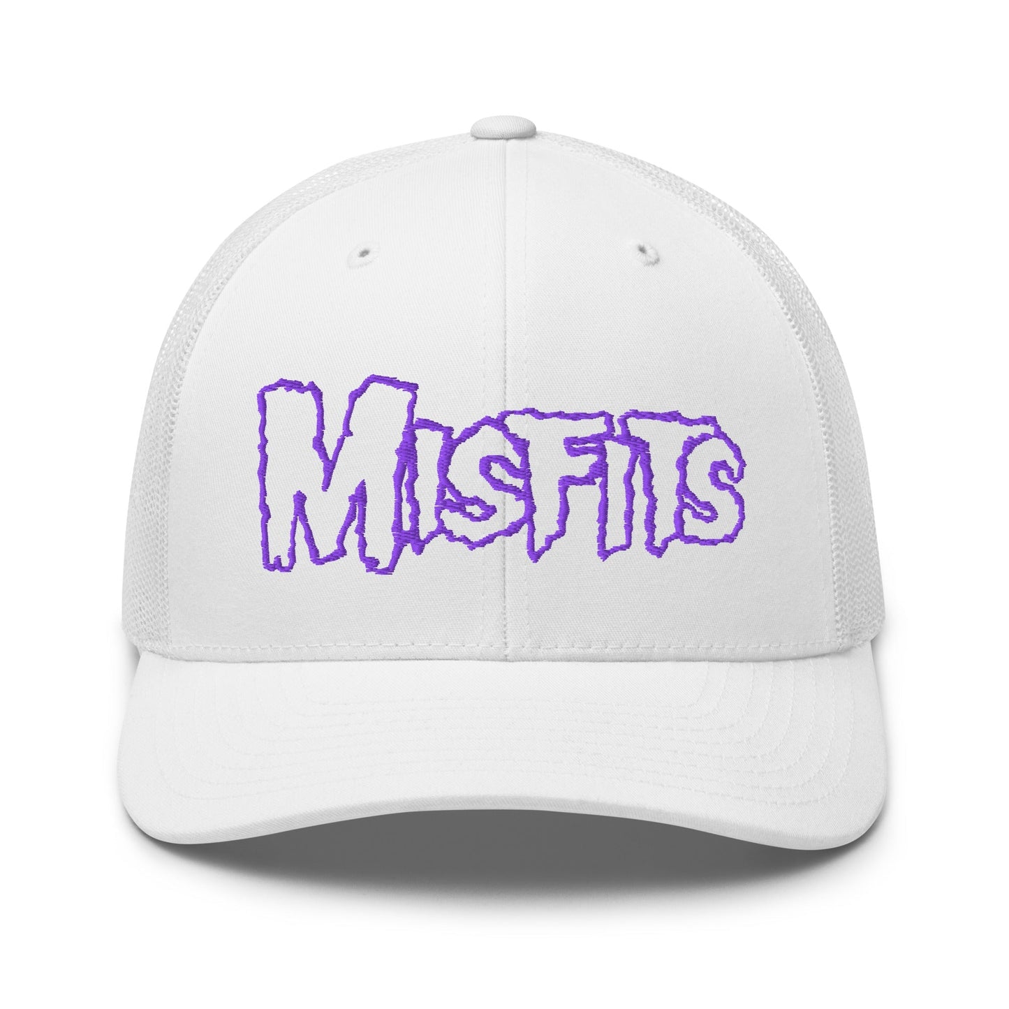 Misfits - Purple on White Trucker HD Embroidered Hat