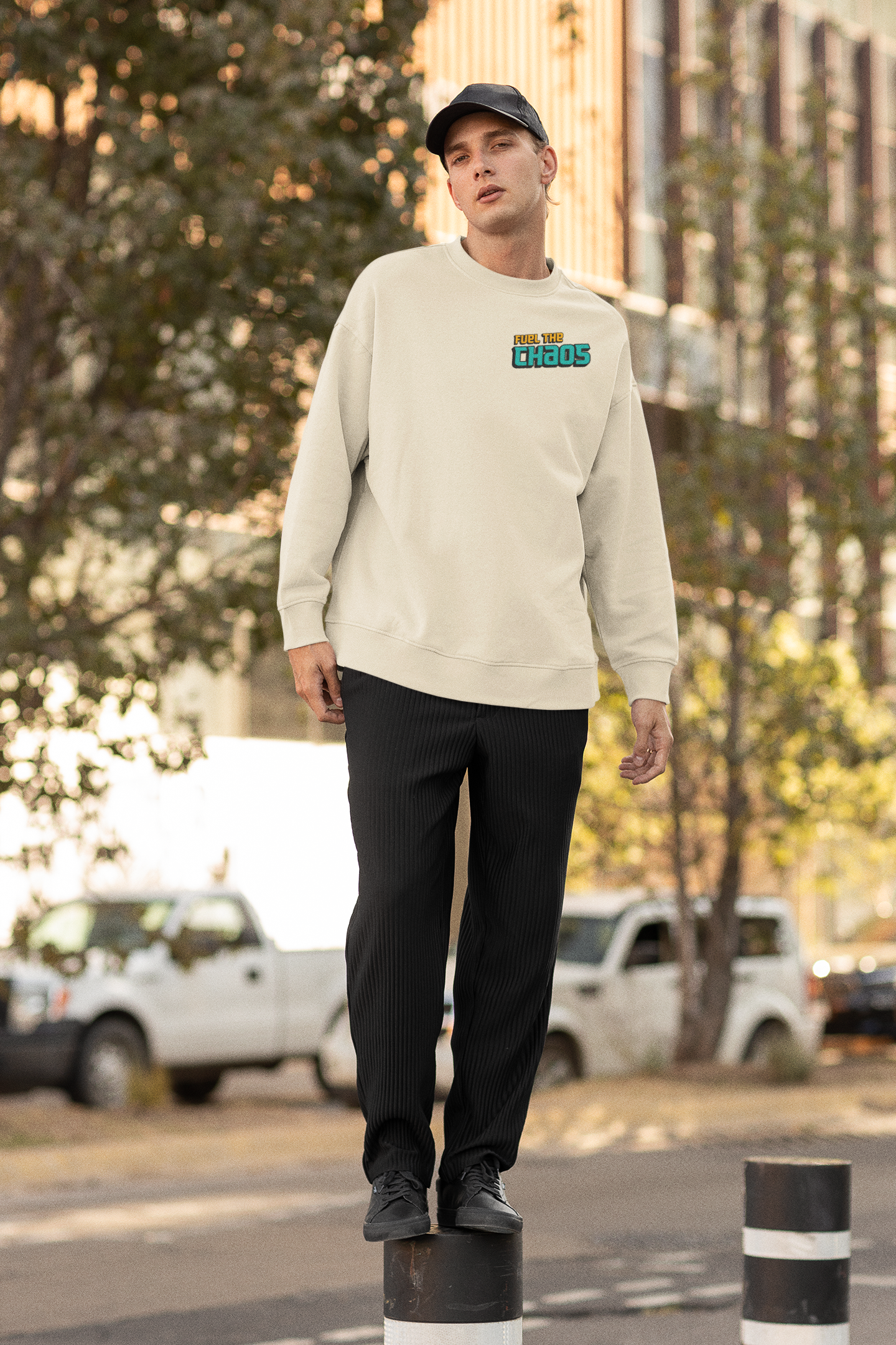 Fuel the Chaos – Limited Crewneck (Sand)