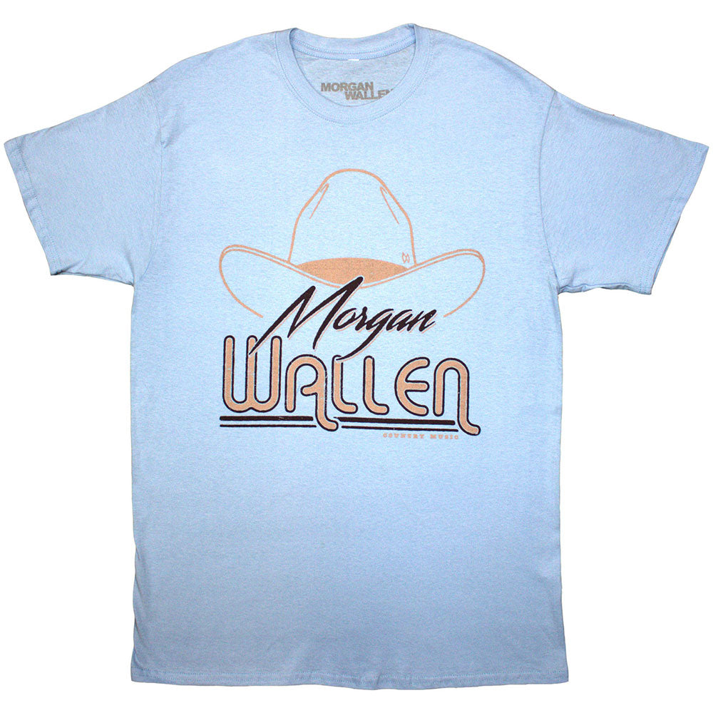 Morgan Wallen Cowboy Hat [T-Shirt] Blue
