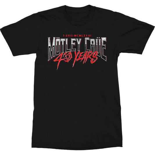Motley Crue 40 Years [T-Shirt] - Rock Band Apparel