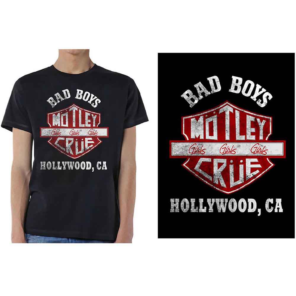 Motley Crue Bad Boys Shield [T-Shirt] - Rock Band Apparel
