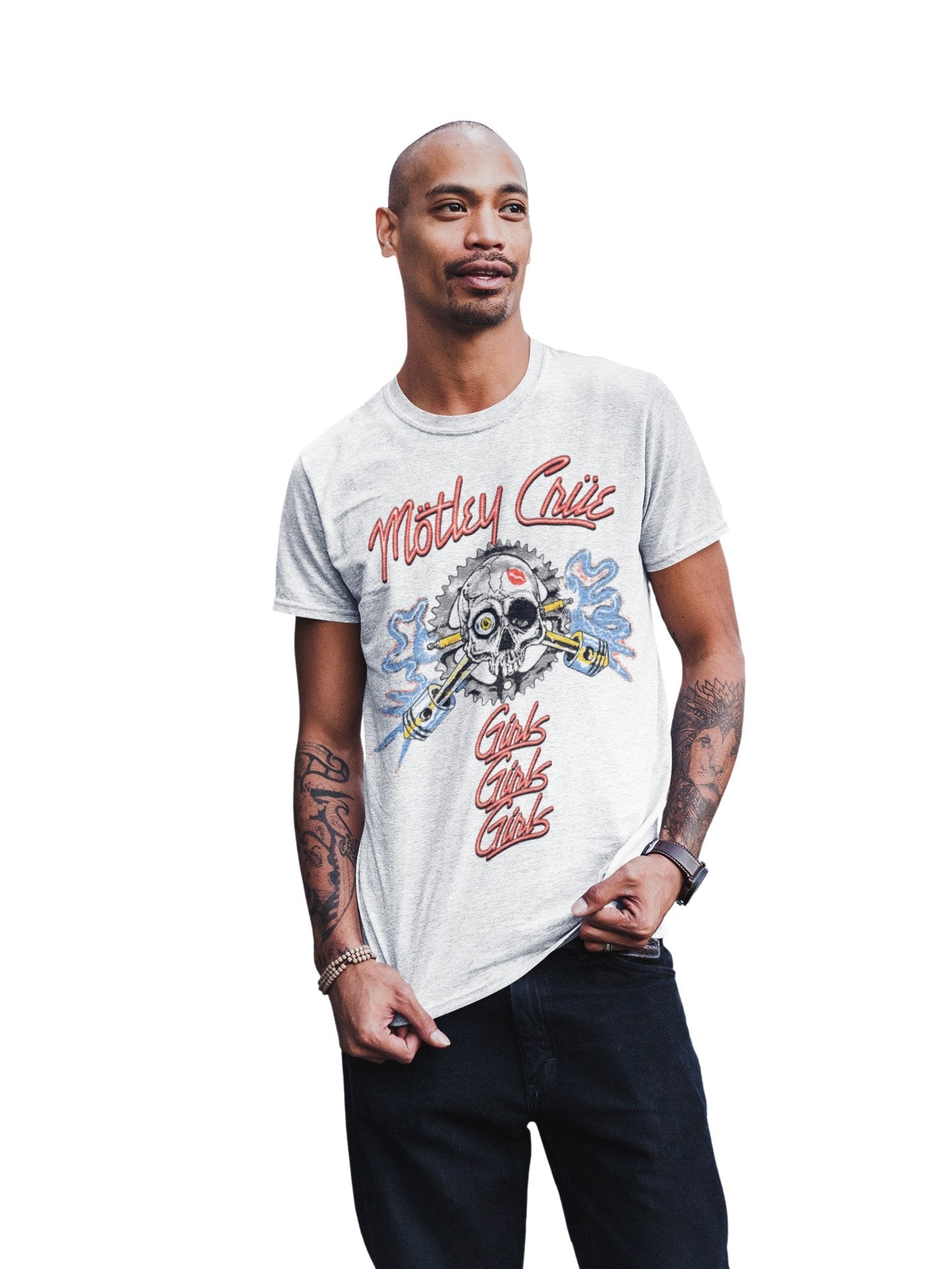 Motley Crue - Girl's Skull Jumbo Print T-shirt