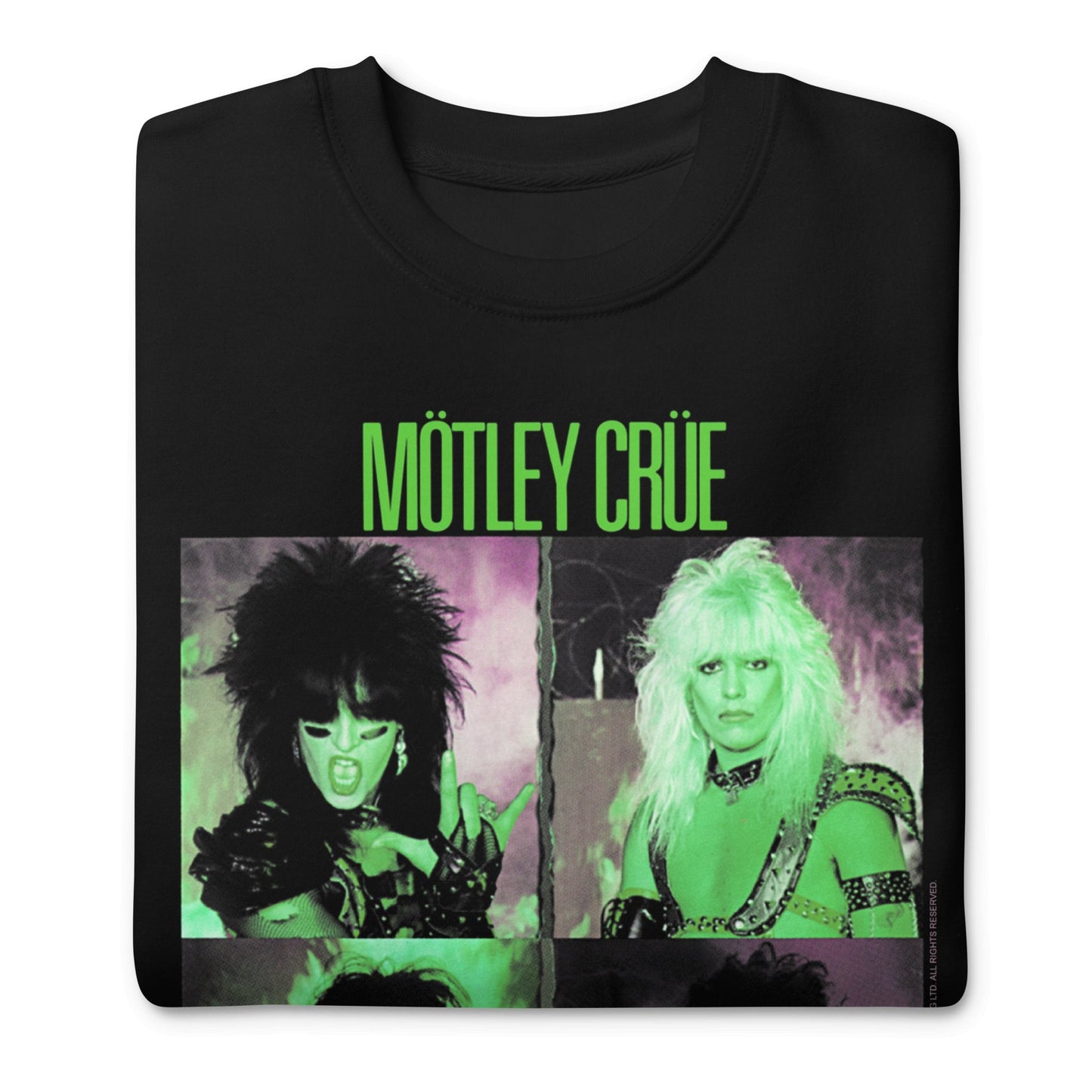 Motley Crue - Green Shout Jumbo Print Sweatshirt