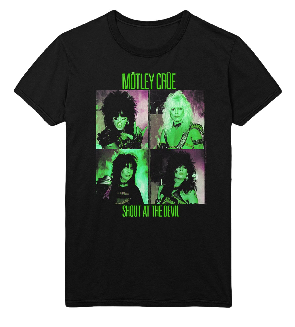 Motley Crue - Green Shout T-Shirt