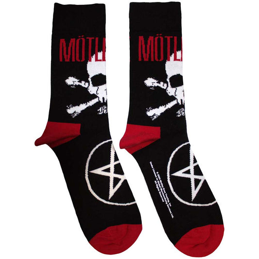 Motley Crue Skull & Crossbones [Socks] Black