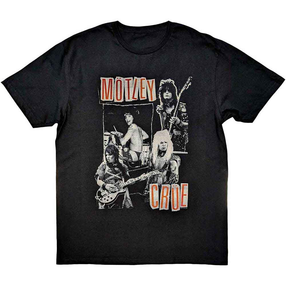 Motley Crue Vintage Punk Collage [T-Shirt] Black