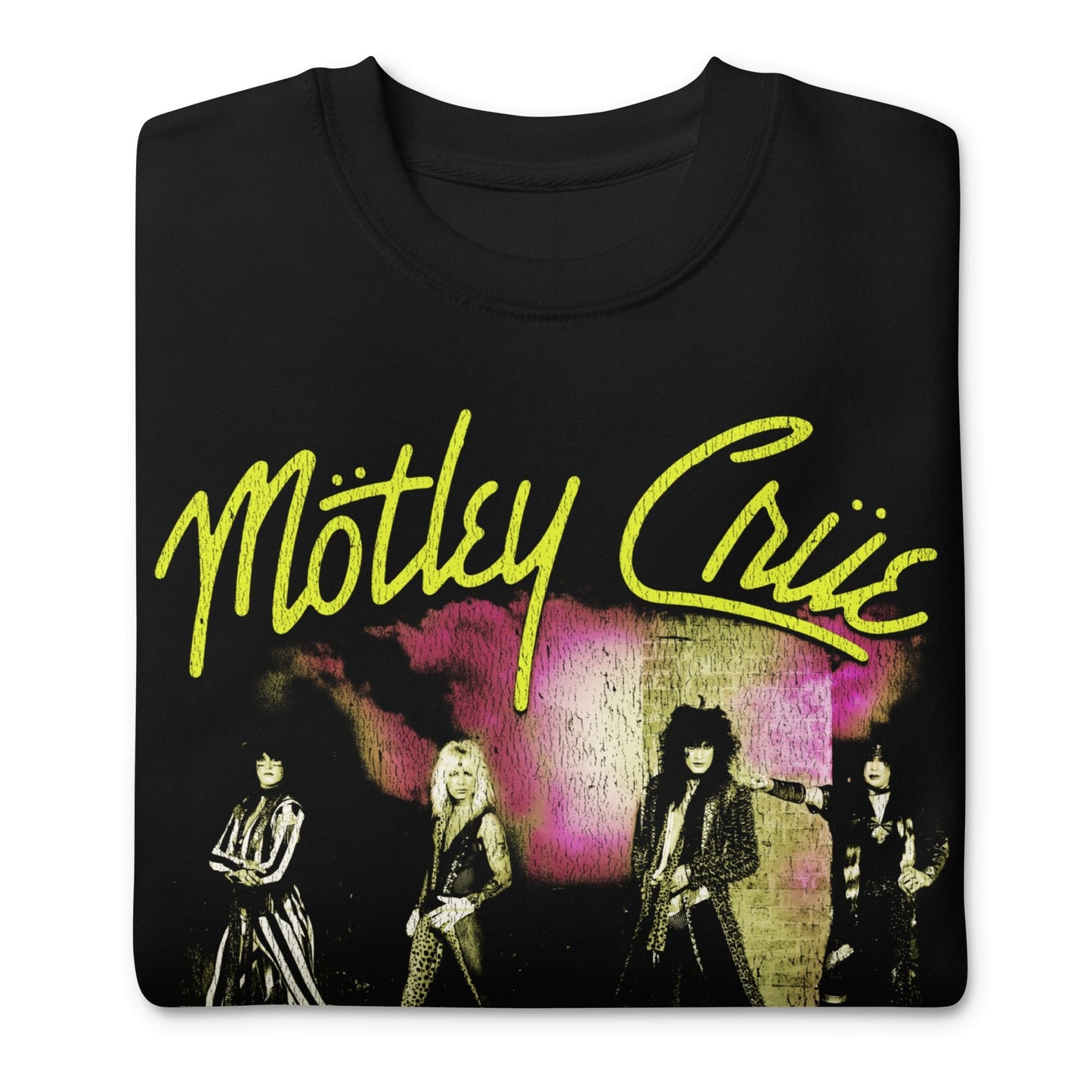 Motley Crue - Yellow Girls Jumbo Print Sweatshirt