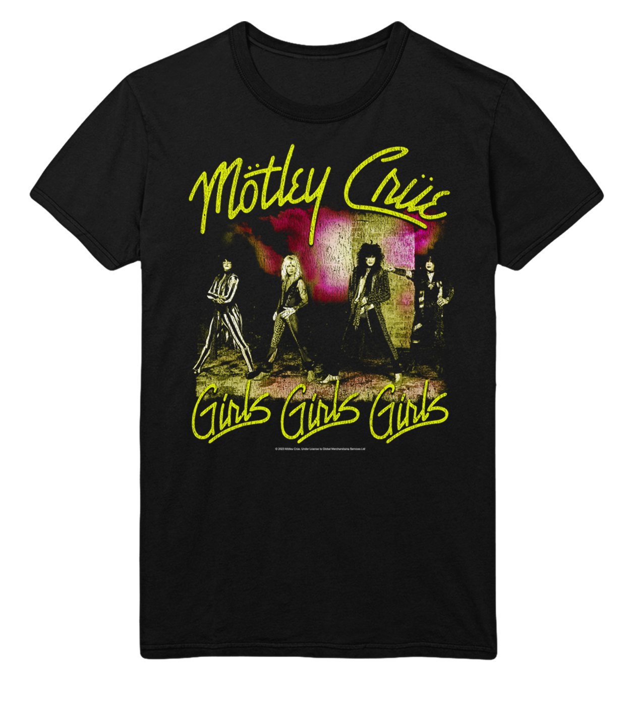 Motley Crue - Yellow Girls T-Shirt