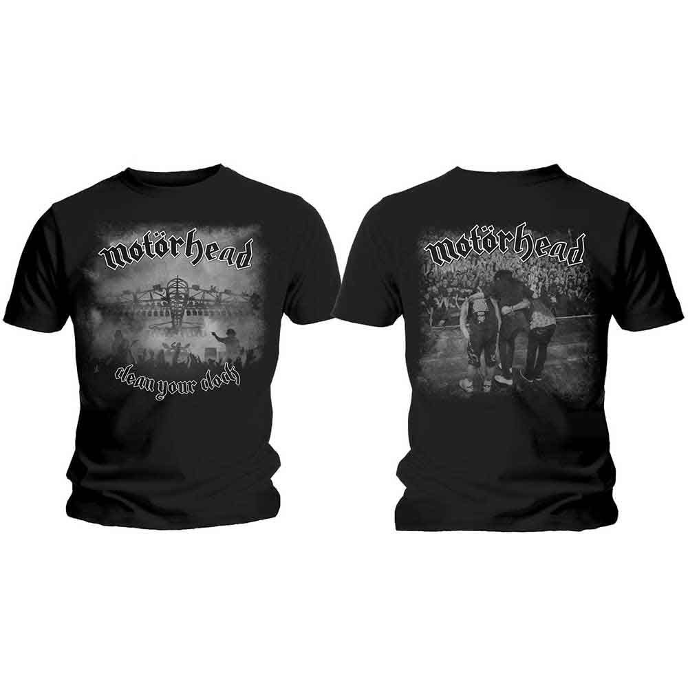 Motörhead Clean Your Clock B&W [T-Shirt] - Rock Band Apparel