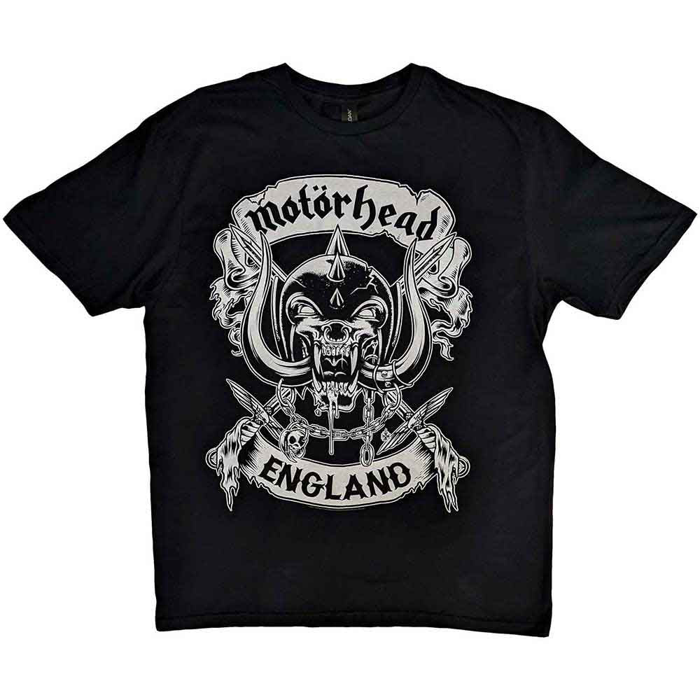 Motörhead Crossed Swords England Crest [T-Shirt] - Rock Band Apparel