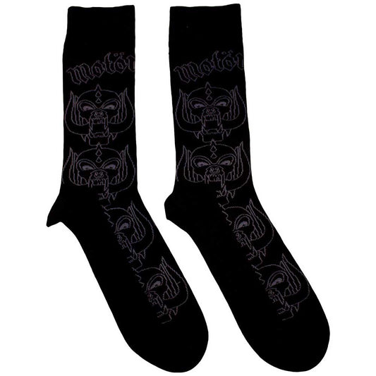 Motörhead Warpig Outlines [Socks] - Rock Band Apparel