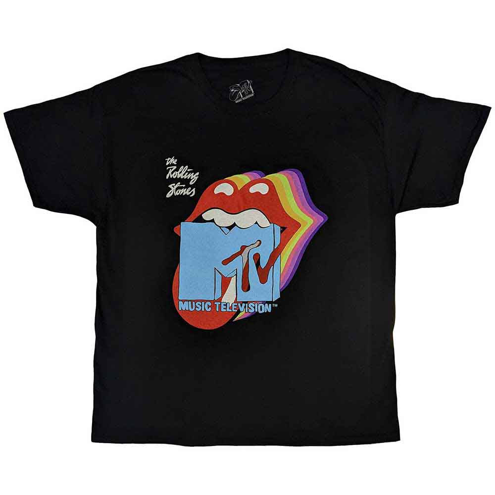 MTV Rolling Stones Rainbow Shadow Tongue [T-Shirt] - Rock Band Apparel