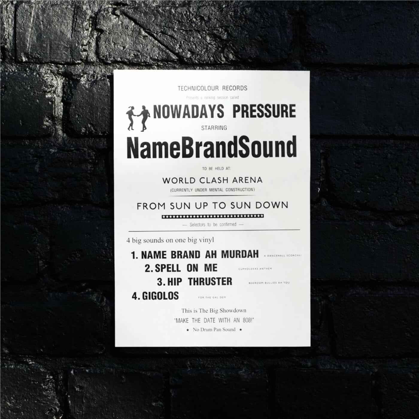Name Brand Sound - Nowadays Pressure - 12" [Vinyl]