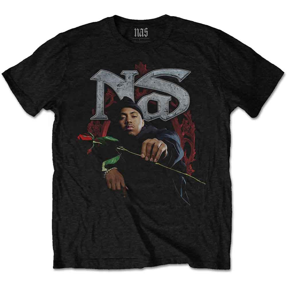 Nas Red Rose [T-Shirt] - Rock Band Apparel