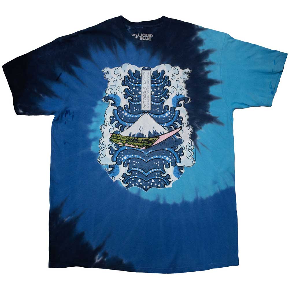 Nick Mason's Saucerful of Secrets Hokusai Wave Dip Dye [T-Shirt] - Rock Band Apparel